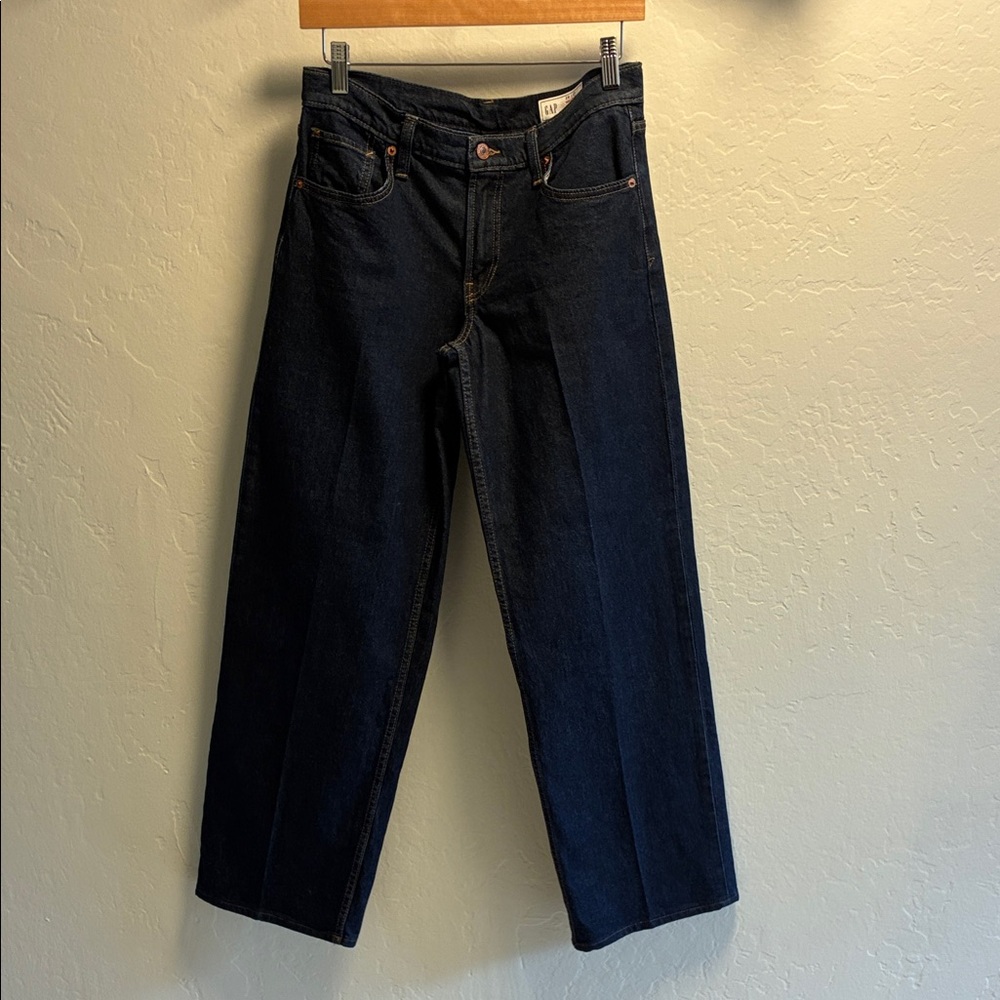 GAP Women's Dark Blue Straight-Leg Jeans Size 26
